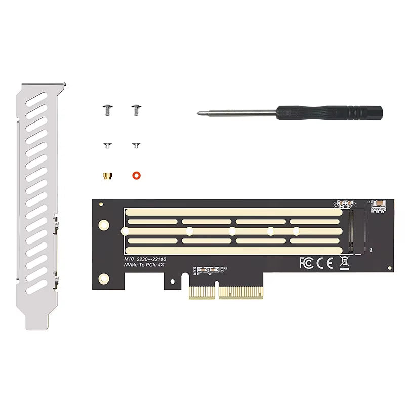 TEUCER NVME PCIE X4 M.2 NVME to PCIE Adapter Card Suitable for PCI-E X4 X8 X16 Hard Disk Adapter Card