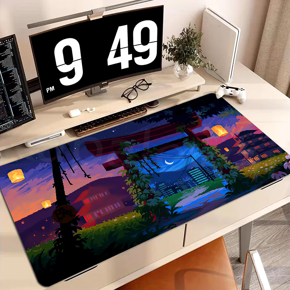 Pixel Art Gaming Mousepad XXL Computer Laptop Gamer Extended Mouse Mat Large Anime Mouse Pad 900X400 Keyboard Kawaii Desk Mat