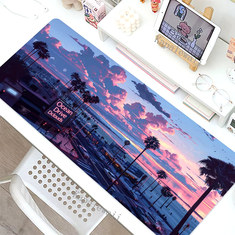 Pixel Art Gaming Mousepad XXL Computer Laptop Gamer Extended Mouse Mat Large Anime Mouse Pad 900X400 Keyboard Kawaii Desk Mat