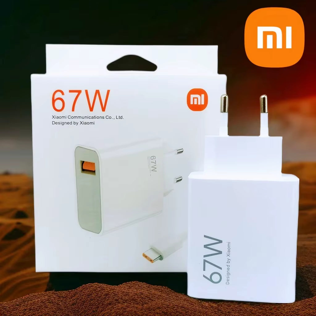 Original Xiaomi 67W Charger Turbo Fast Charge EU Adapter Usb Type C Cable for Redmi Note Pro Mi 13 Lite K60 K60E K50 CIVI 3 2