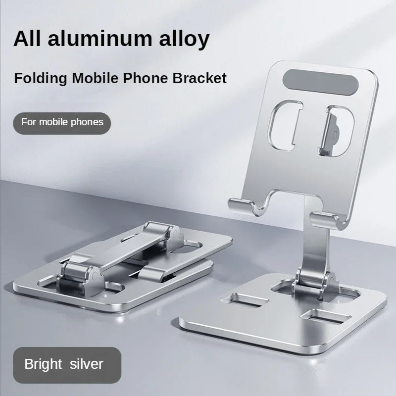 All Aluminum Alloy Foldable Desk Phone Holder Mount Stand for Mobile Phone Holder for Tablet Desktop Metal Holder