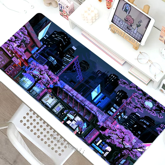 Pixel Art Gaming Mousepad XXL Computer Laptop Gamer Extended Mouse Mat Large Anime Mouse Pad 900X400 Keyboard Kawaii Desk Mat