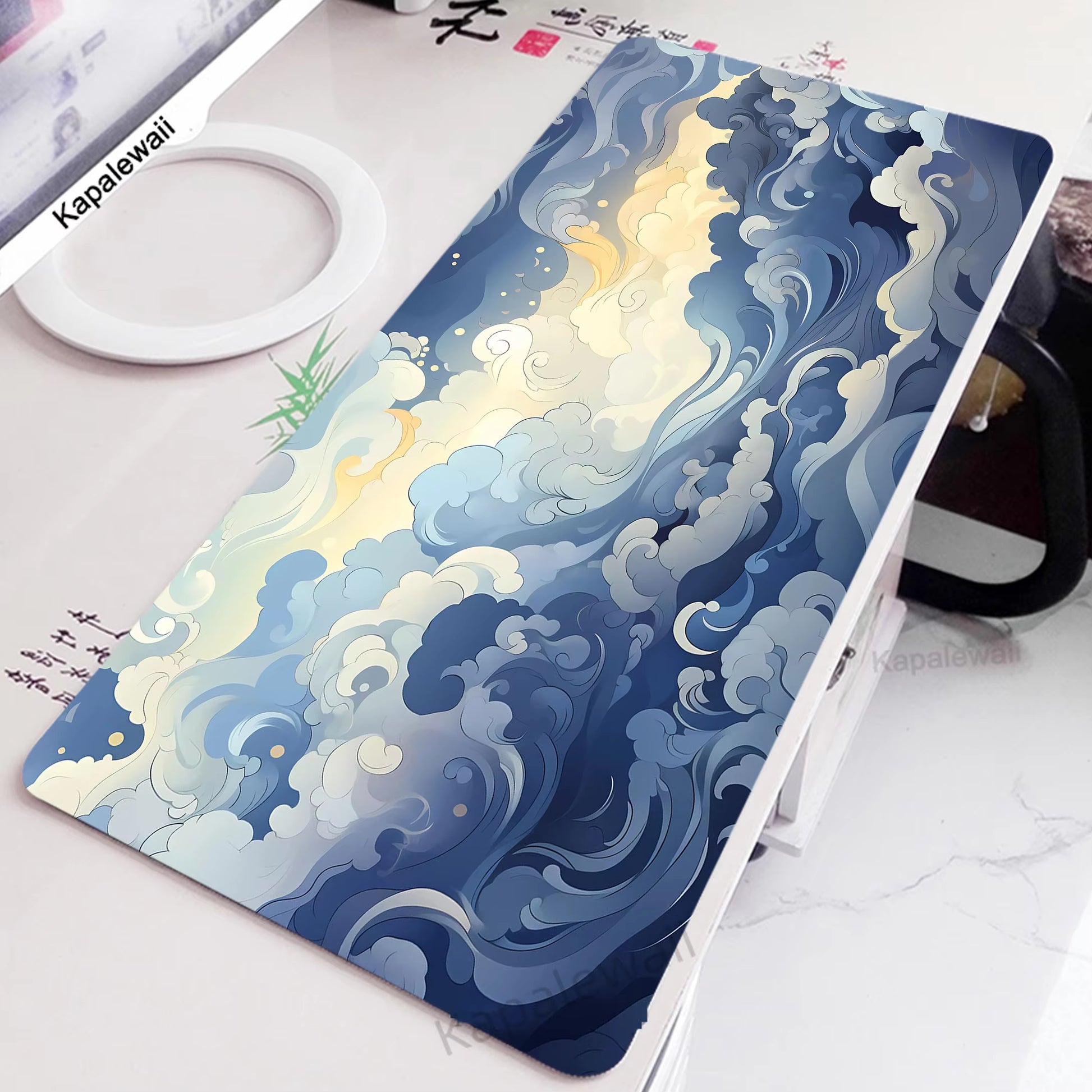 Big Gaming Mouse Pad Great Wave HD Print Gaming Large Mouse Pad XXL Gamer Mouse Mat Office Table Carpet Gaming Mats 900X400Mm