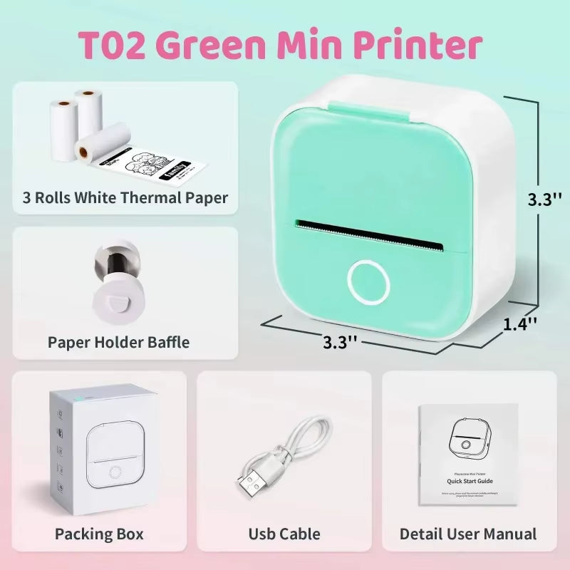 Portable Mini Thermal Label Printer Home Photo Printer Student Wrong Question Printer Bluetooth Mini Label Printer Price Tag