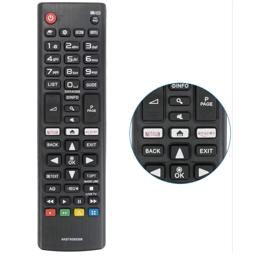 HIGH QUALITY ABS REMOTE CONTROL AKB75095308 for LG SMART TV 433MHZ