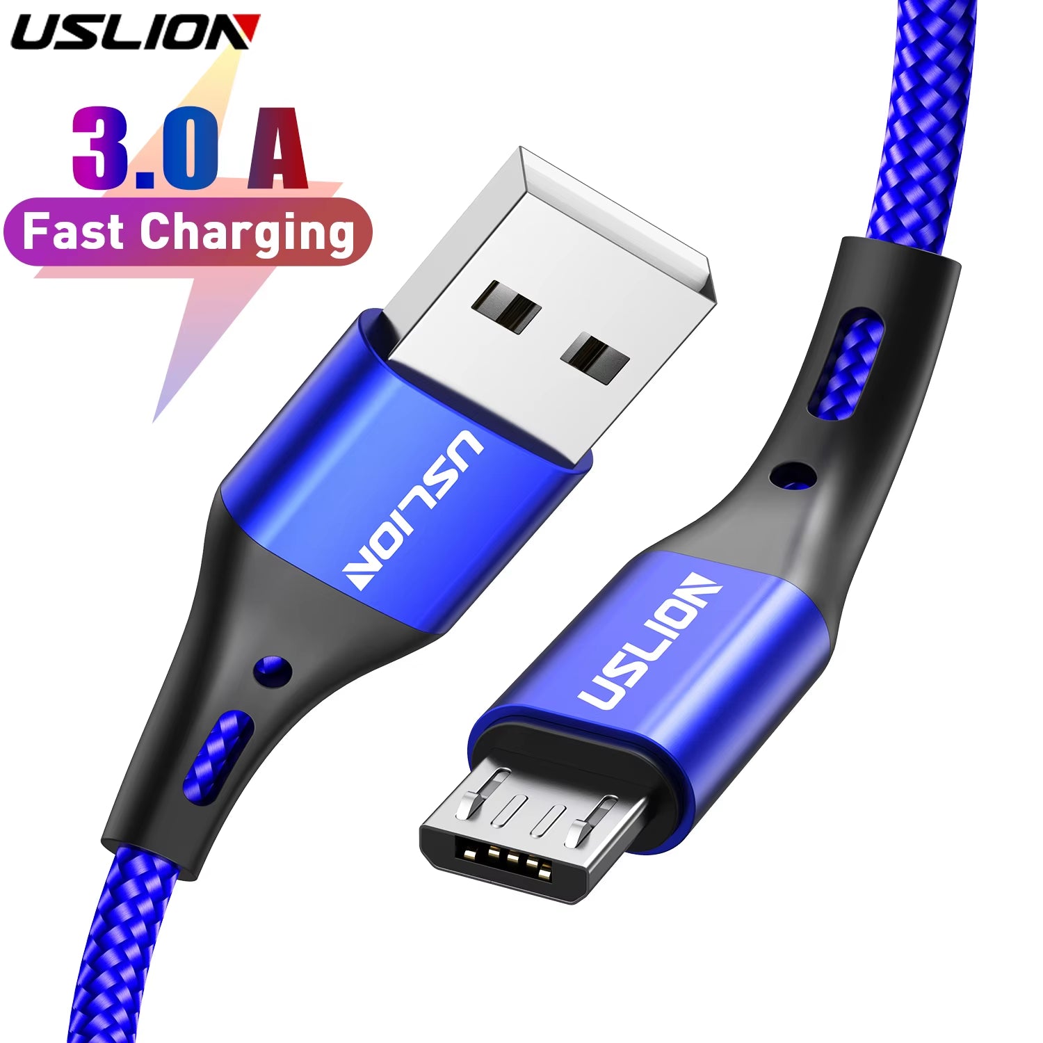 3A Micro USB Cable Fast Charging for Samsung Xiaomi Huawei Realme OPPO Android Mobile Phone USB Data Wire Cord 0.5/1/2/3M