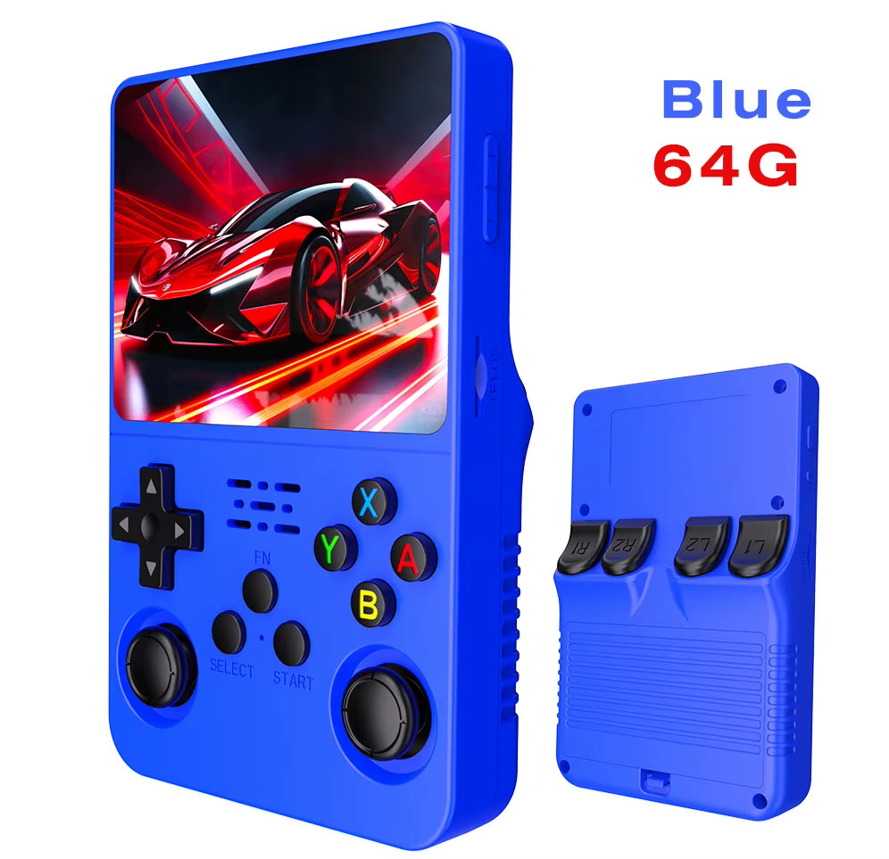 Open Source R36S Retro Handheld Game Console Linux System 3.5 Inch IPS Screen Portable Pocket Video Player 64GB Game Gift