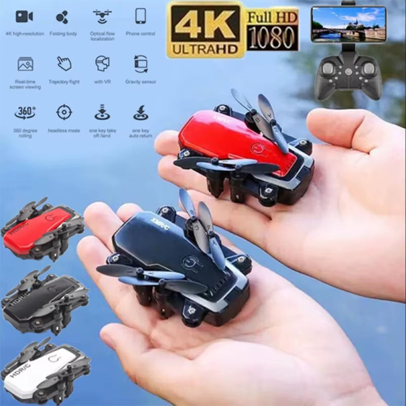 Mini RC Drone with 4K 5MP HD Camera Foldable Drones Altitude Hold D2 Pocket Profesional Quadcopter Drone Gift Toys for Boys