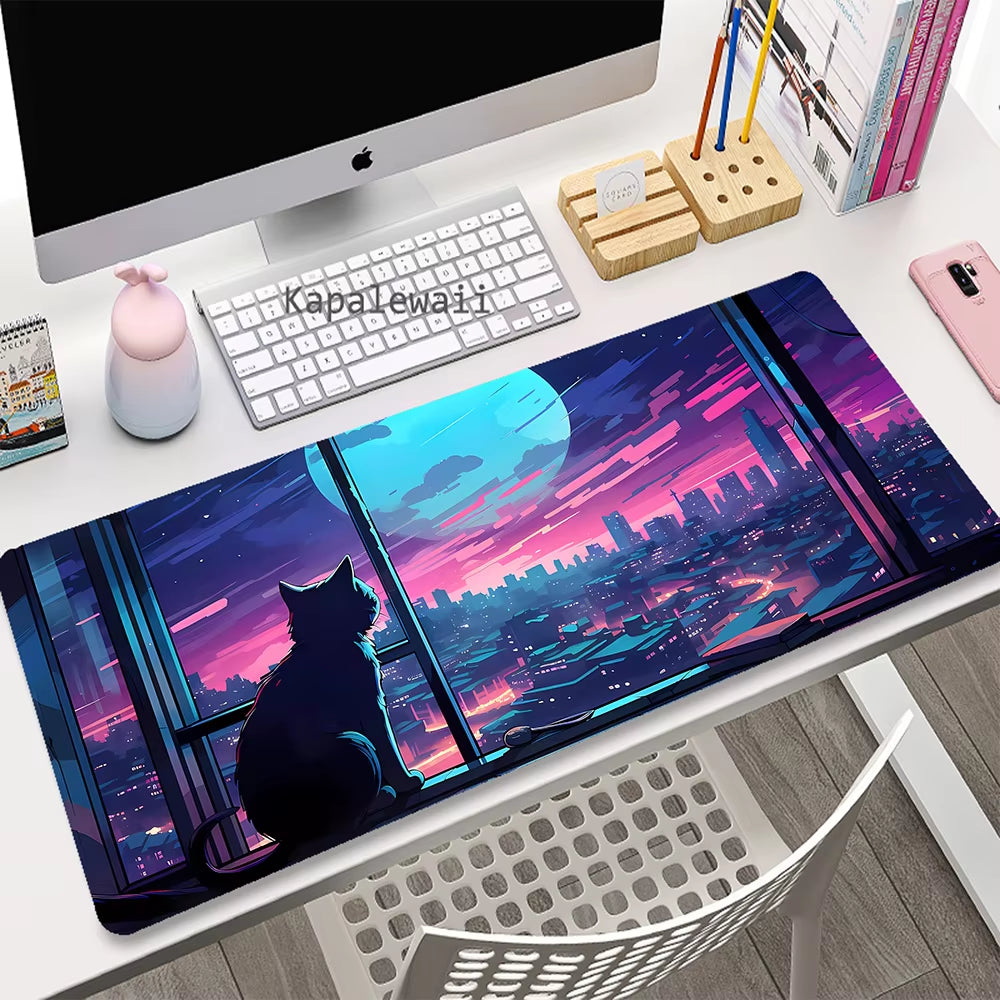 Pixel Art Gaming Mousepad XXL Computer Laptop Gamer Extended Mouse Mat Large Anime Mouse Pad 900X400 Keyboard Kawaii Desk Mat