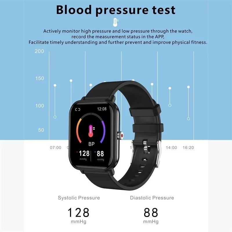 2024 New Smart Watch Ladies Full Touch Screen Sports Fitness Watch IP67 Waterproof Bluetooth for Android IOS Smartwatch Men