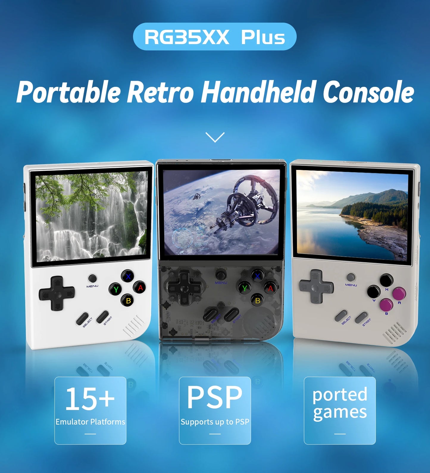 RG35XX plus Retro Handheld Game Player Console 5000+ Classic Games Support Wireless/Wired Controlle HD-MI TV Output