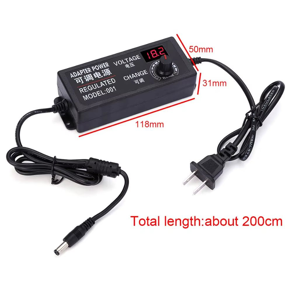 Adjustable AC to DC Power Supply 3V 5V 6V 9V 12V 15V 18V 24V 3A 5A Power Supply Universal 8 Pin DC 48W 60W 72W Adapter