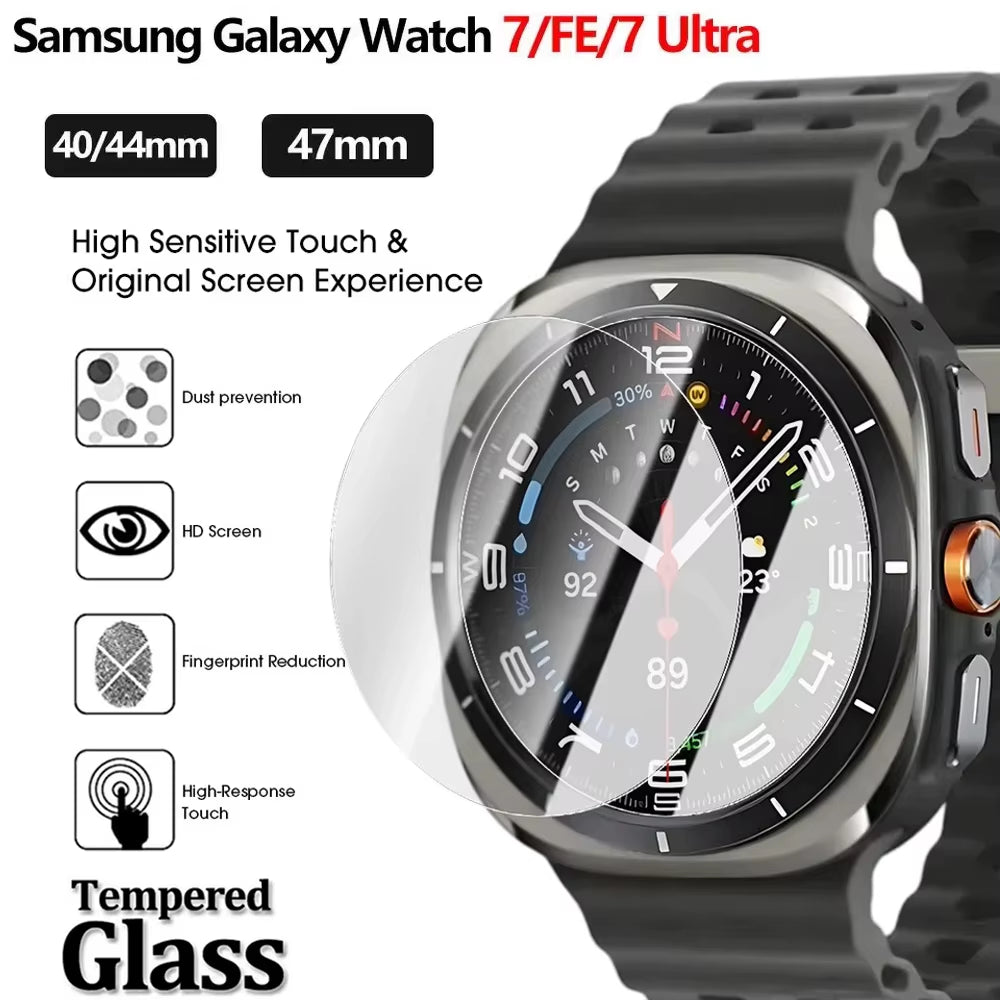 Tempered Glass for Samsung Galaxy Watch 7 40Mm 44Mm/Fe 40Mm HD Screen Protector for Galaxy Watch 7 Ultra 47Mm Accessories Protec