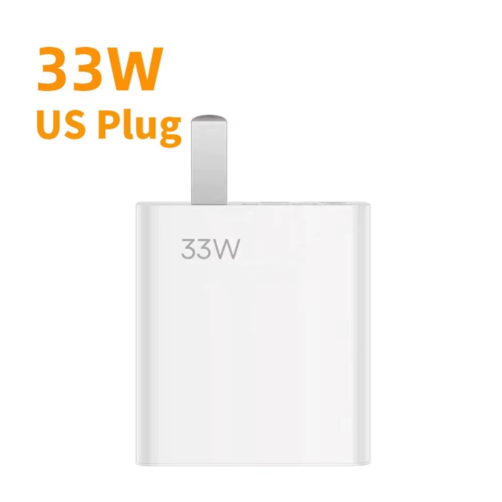 33W USB Charger Quick Charger 6A USB Type C Cable Fast Charging Mobile Phone Adapter for Xiaomi Redmi Note 13 12 Iphone Samsung