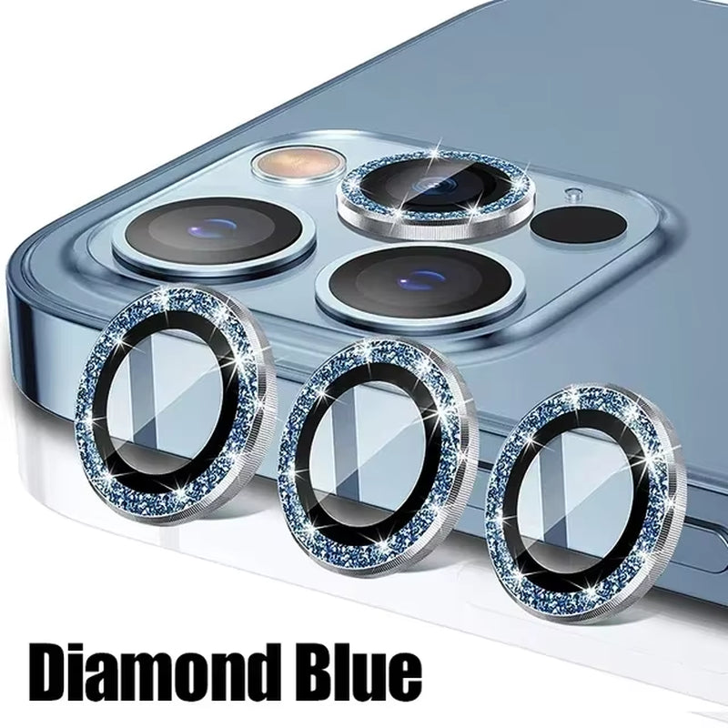 3Pcs Metal Lens Protector Glass for Iphone 15 13 12 11 14 Pro Max Back Camera Lens Protection Film for Iphone 13 Mini 14 15 Plus