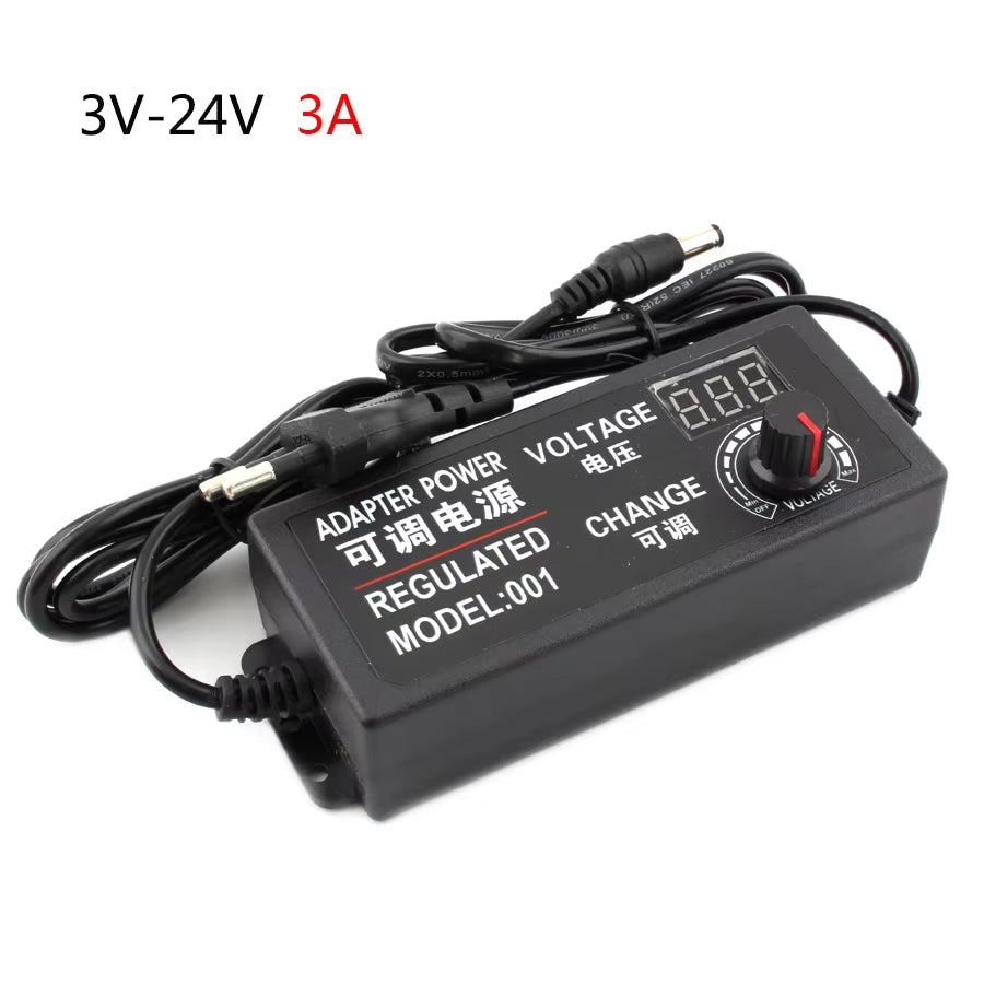 Adjustable AC to DC Power Supply 3V 5V 6V 9V 12V 15V 18V 24V 3A 5A Power Supply Universal 8 Pin DC 48W 60W 72W Adapter