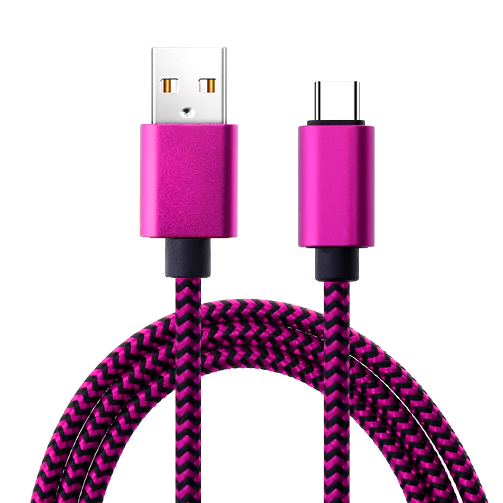 USB Type C Cable Date Sync 2.4A Fast 1M 2M 3M Charging Nylon Braided Wire Charger Cable for Samsung Huawei Android Mobile Phone