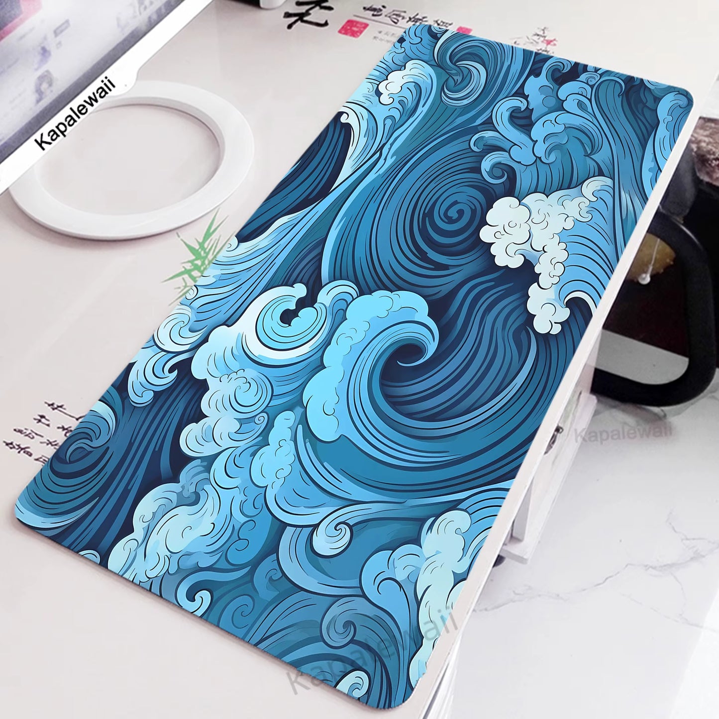 Big Gaming Mouse Pad Great Wave HD Print Gaming Large Mouse Pad XXL Gamer Mouse Mat Office Table Carpet Gaming Mats 900X400Mm